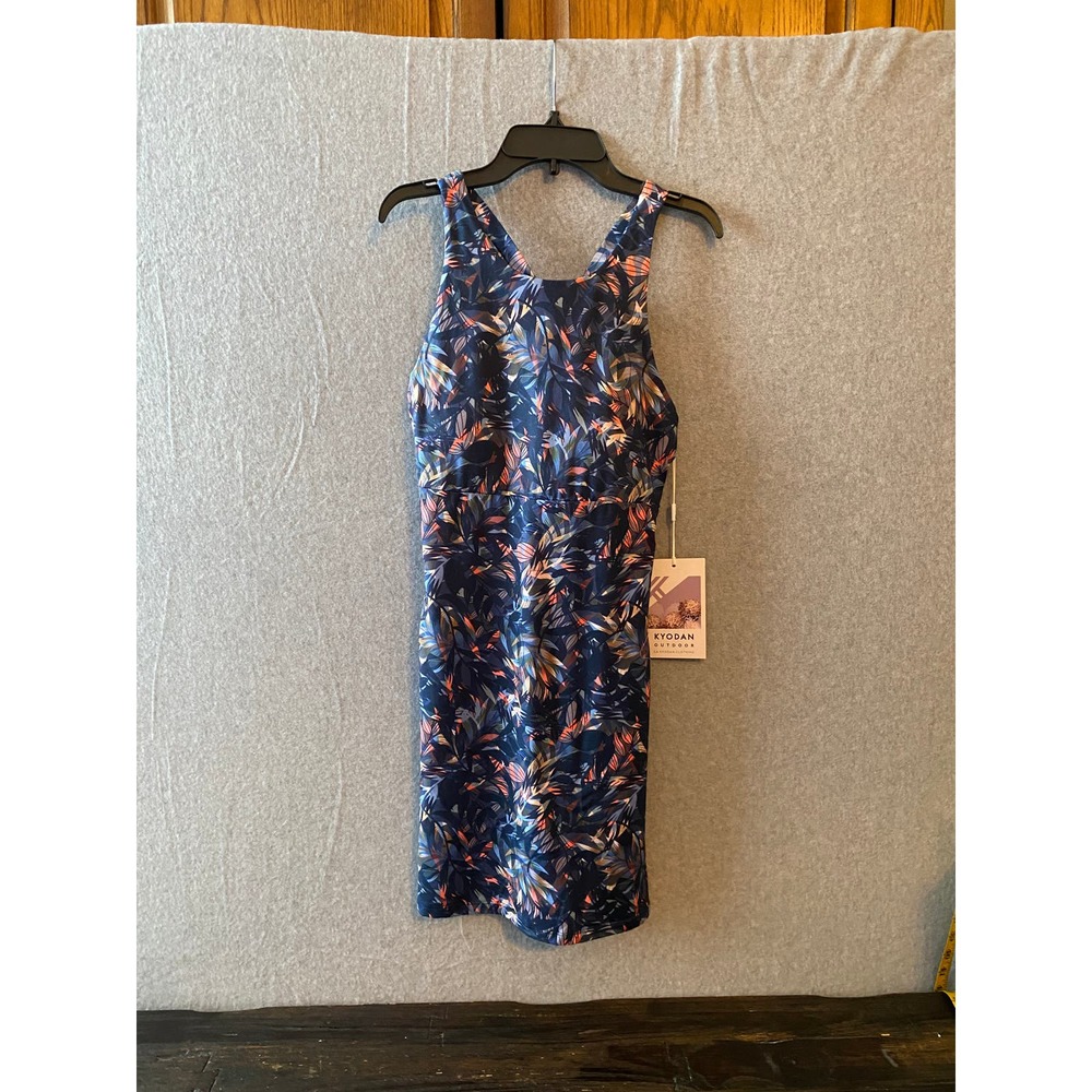 Kyodan Outdoor Leaf Print Mini Dress, Womens Size P/S Built‎ in Bra